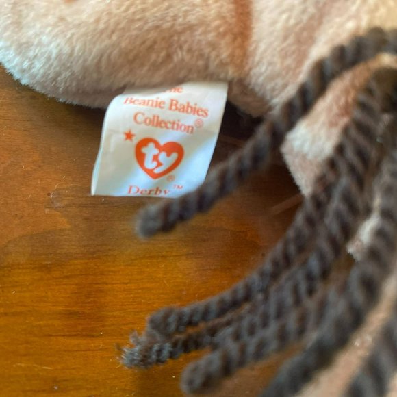 Ty Beanie Baby - Derby the Horse – Star, Coarse Mane - Picture 4 of 6